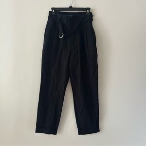 NWT Abercrombie & Fitch Linen Paper Bag Belt Pants Size S